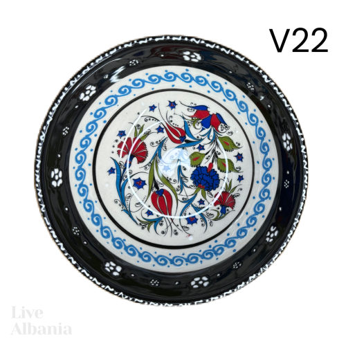 Keramická miska z Gjirokastër - hand made  (15 - 16cm) - Vzor: v03