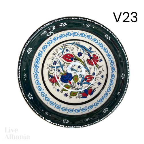 Keramická miska z Gjirokastër - hand made  (15 - 16cm) - Vzor: v03