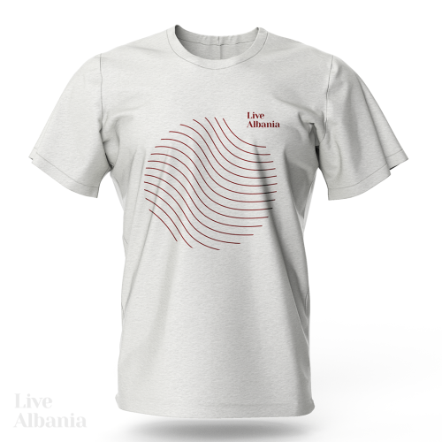 White organic t-shirt LiveAlbania - Velikost: XXL, Gender: male