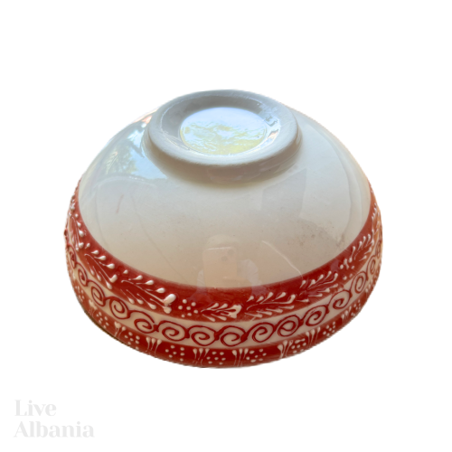 Keramická miska z Gjirokastër - hand made  (15 - 16cm) - Vzor: v03
