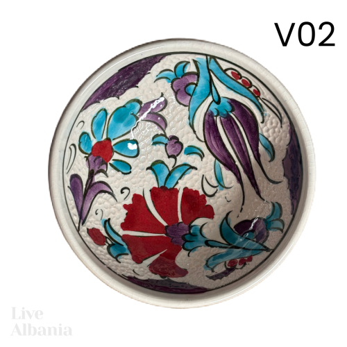 Keramická miska z Gjirokastër - hand made  (12 cm) - Vzor: v01