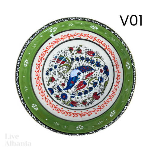 Keramická miska z Gjirokastër - hand made  (15 - 16cm) - Vzor: v03