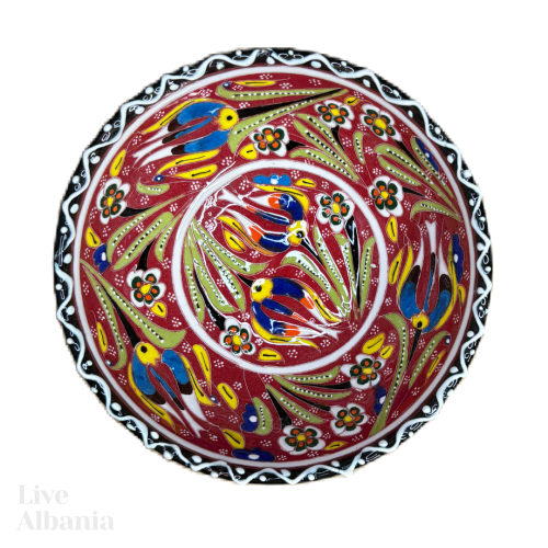 Keramická miska z Gjirokastër - hand made  (15 - 16cm) - Vzor: v03