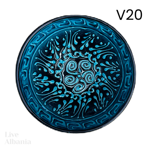 Keramická miska z Gjirokastër - hand made  (15 - 16cm) - Vzor: v03