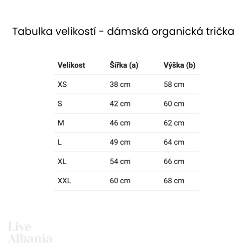 White organic t-shirt LiveAlbania - Velikost: XXL, Gender: male