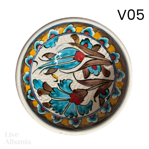 Keramická miska z Gjirokastër - hand made  (12 cm) - Vzor: v01