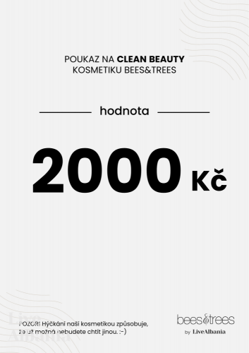 Dárkový poukaz na kosmetiku Bees & Trees - 2000Kč