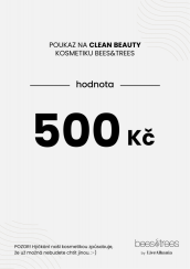 Dárkový poukaz na kosmetiku Bees & Trees - 500Kč