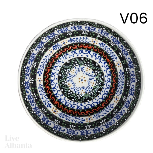 Keramická miska z Gjirokastër - hand made  (15 - 16cm) - Vzor: v03