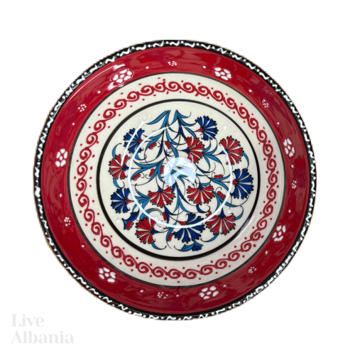 Keramická miska z Gjirokastër - hand made  (15 - 16cm) - Vzor: v03