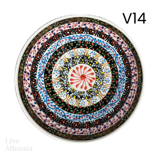 Keramická miska z Gjirokastër - hand made  (15 - 16cm) - Vzor: v03