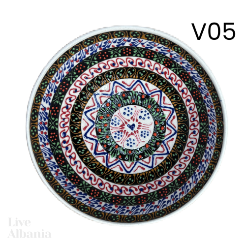 Keramická miska z Gjirokastër - hand made  (15 - 16cm) - Vzor: v20