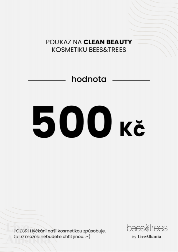 Dárkový poukaz na kosmetiku Bees & Trees - 500Kč