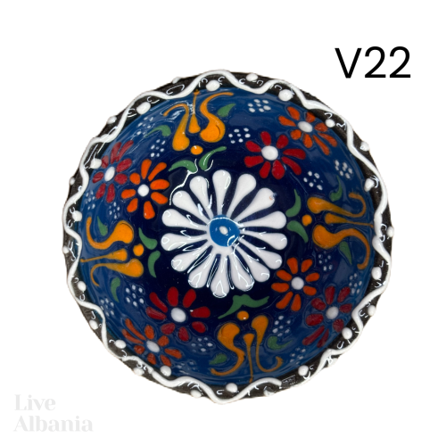 Keramická miska z Gjirokastër - hand made  (7cm) - Vzor: v22