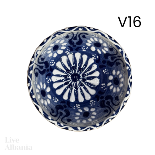 Keramická miska z Gjirokastër - hand made  (7cm) - Vzor: v16