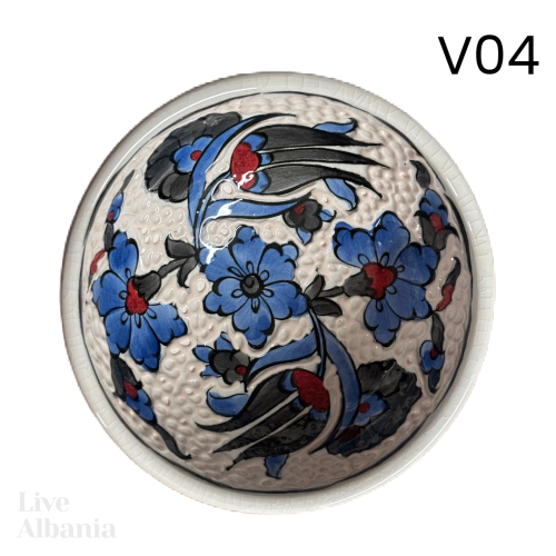 Keramická miska z Gjirokastër - hand made  (12 cm) - Vzor: v01