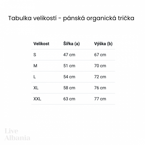 White organic t-shirt LiveAlbania - Velikost: XXL, Gender: female