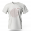 Bílé organické tričko LiveAlbania - Velikost: XS, Gender: pánské