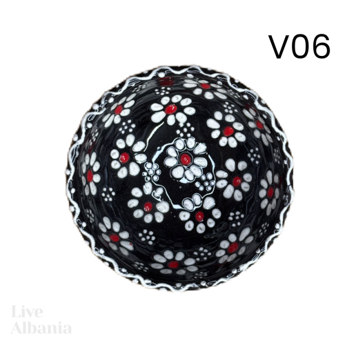 Keramická miska z Gjirokastër - hand made  (7cm) - Vzor: v05