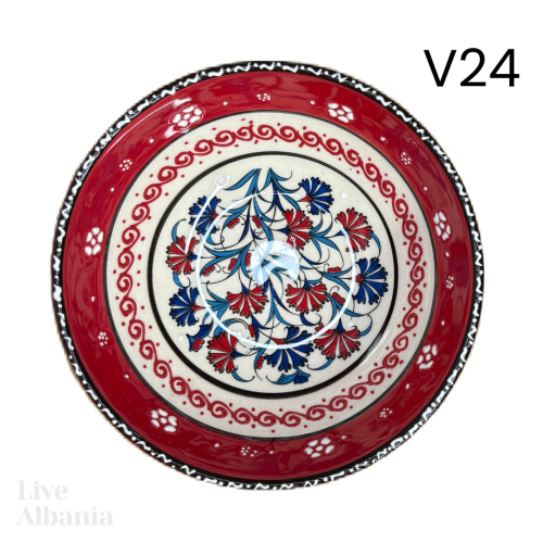 Keramická miska z Gjirokastër - hand made  (15 - 16cm) - Vzor: v03
