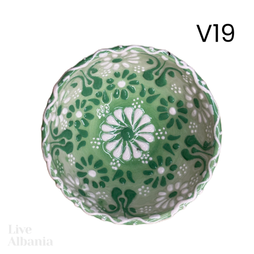 Keramická miska z Gjirokastër - hand made  (7cm) - Vzor: v19