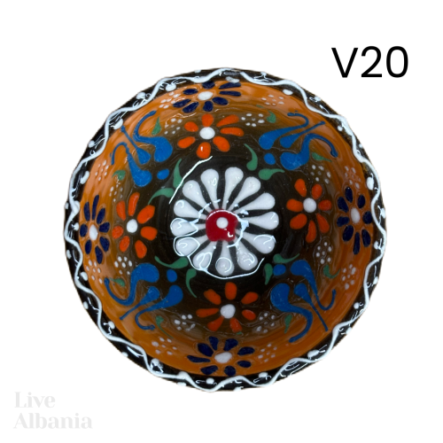 Keramická miska z Gjirokastër - hand made  (7cm) - Vzor: v20