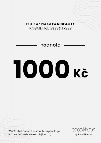 Dárkový poukaz na kosmetiku Bees & Trees - 1000Kč